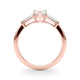 Lab-Grown Pear Cut Diamond 3 Stone Engagement Ring