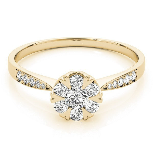 Lab Grown Round Diamond Halo Engagement Ring