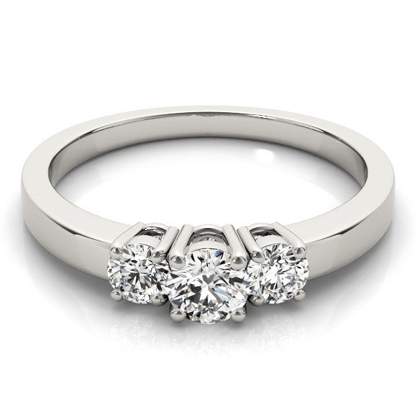 Lab Grown Round Diamond 3 Stone Engagement Ring Platinum - 0.50Ct - 2.00Ct