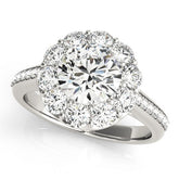 Lab Grown Round Diamond Halo Engagement Ring