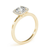 Lab Grown Round Diamond Halo Engagement Ring