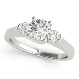 Lab Grown Diamond 3 Stone Engagement Ring For Women 2CT DE/VS In Platinum