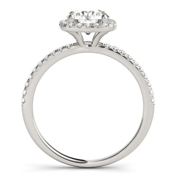 Lab Grown Round Diamond Halo Engagement Ring