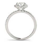 Lab Grown Round Diamond Halo Engagement Ring