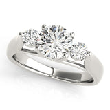 0.50Ct - 2.00Ct Lab Grown Round Diamond 3 Stone Engagement Ring Platinum