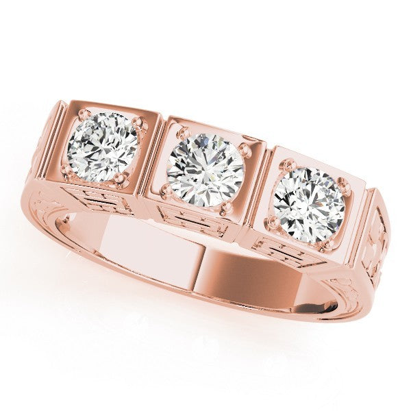 2.00Ct Lab Grown Round Diamond 3 Stone Engagement Ring In Platinum