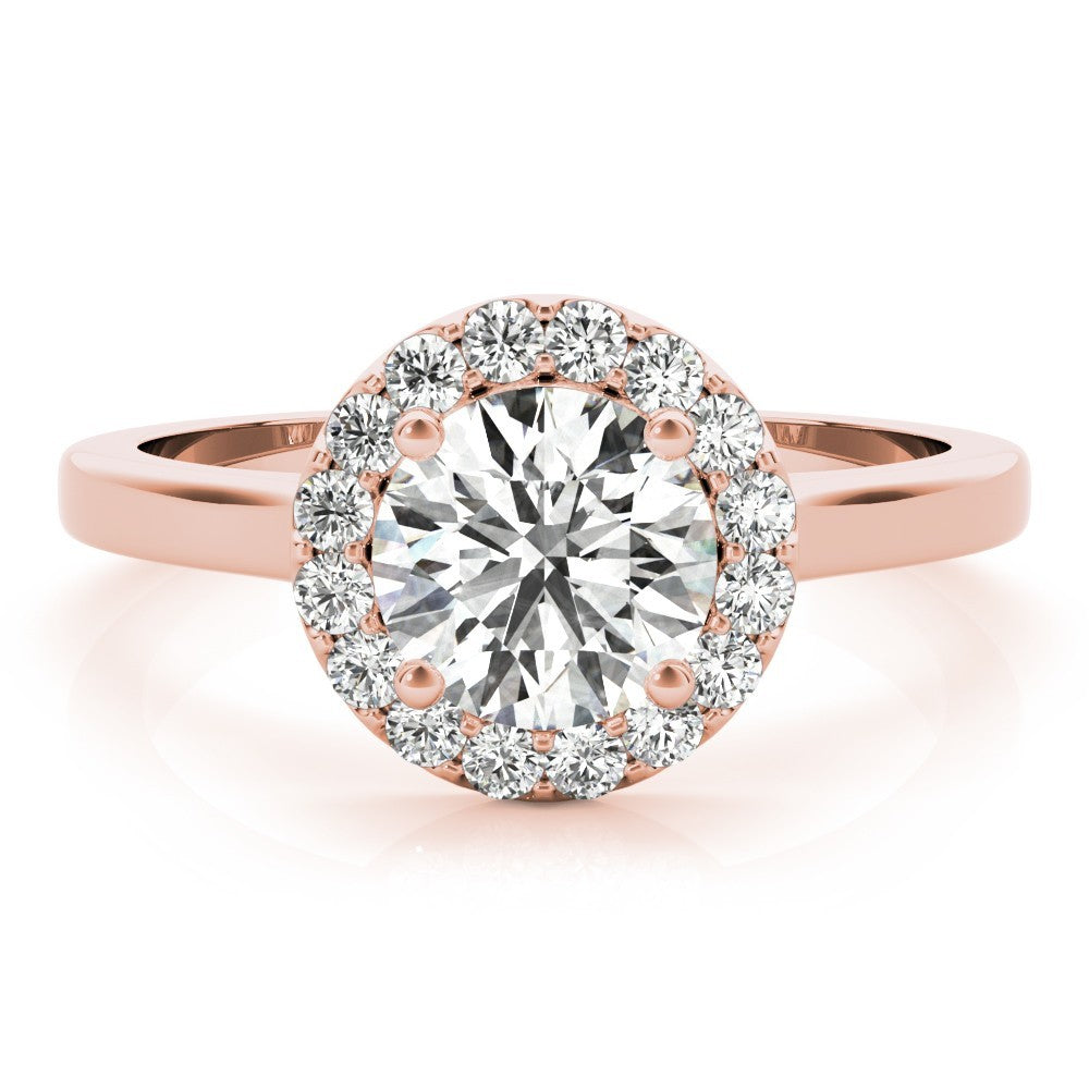 Lab-Grown Diamond Halo Engagement Ring in Platinum