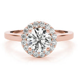 Lab-Grown Diamond Halo Engagement Ring in Platinum