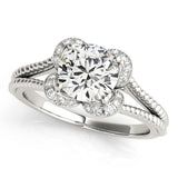 Lab Grown Diamond Halo Engagement Ring