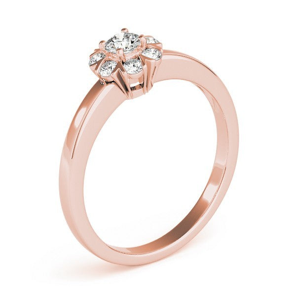 Lab-Grown Diamond Halo Engagement Ring in 18K Yellow Gold –UK Made