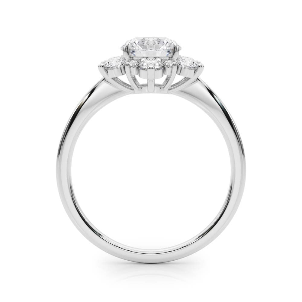Lab-Grown Diamond Halo Engagement Ring in Platinum