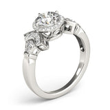 Lab Grown Round Diamond Halo Engagement Ring
