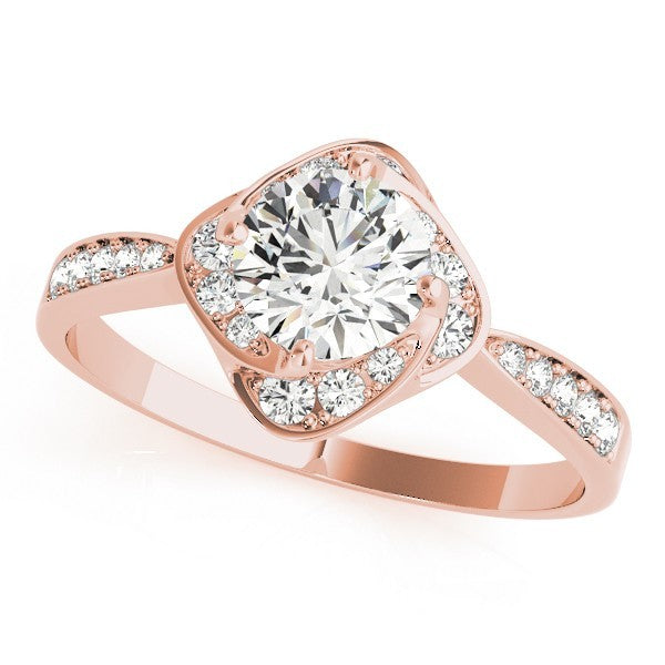 Lab-Grown Diamond Halo Engagement Ring