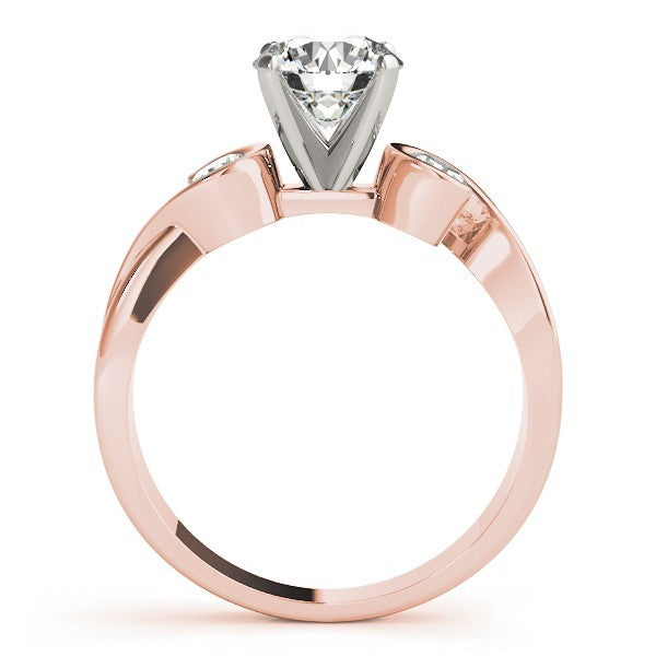 Platinum Round Diamond Designer Trilogy Engagement Ring - DE/VS 2Ct Lab Grown