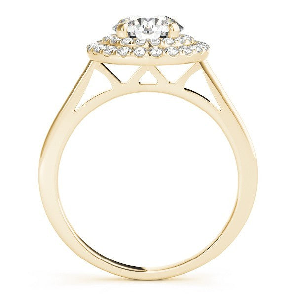 Lab Grown Round Diamond Halo Engagement Ring