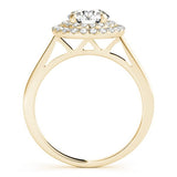 Lab Grown Round Diamond Halo Engagement Ring