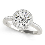 Lab Grown Round Diamond Halo Engagement Ring