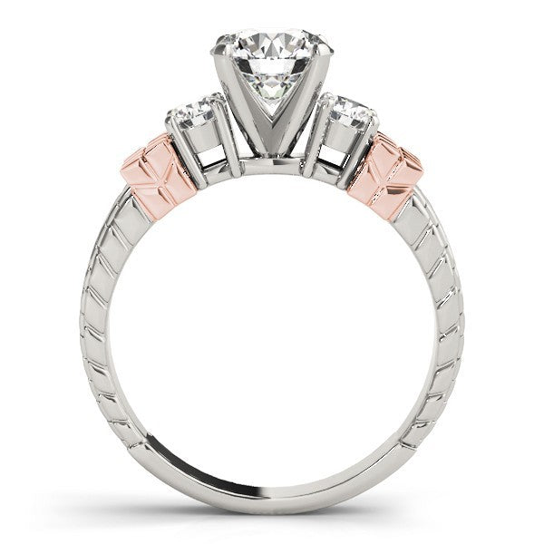 Lab Grown Round Diamond 3 Stone Engagement Ring In Platinum DE/VS 2CT