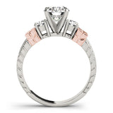 Lab Grown Round Diamond 3 Stone Engagement Ring In Platinum DE/VS 2CT