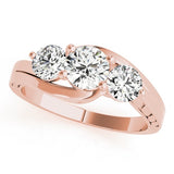 0.50Ct To 2.00Ct Lab Grown Round Diamond Trilogy Engagement Ring Platinum