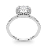 Lab Grown Round Diamond Halo Engagement Ring