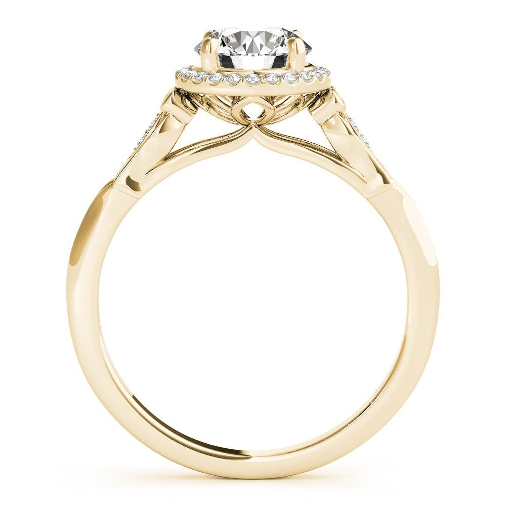 0.50-2.00 Ct DE/VS Lab-Grown Diamond Halo Engagement Ring in Platinum