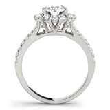 Lab Grown Round Diamond Halo Engagement Ring