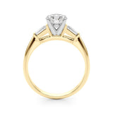 Lab-Grown Round Cut Diamond 3 Stone Engagement Ring 950 Platinum