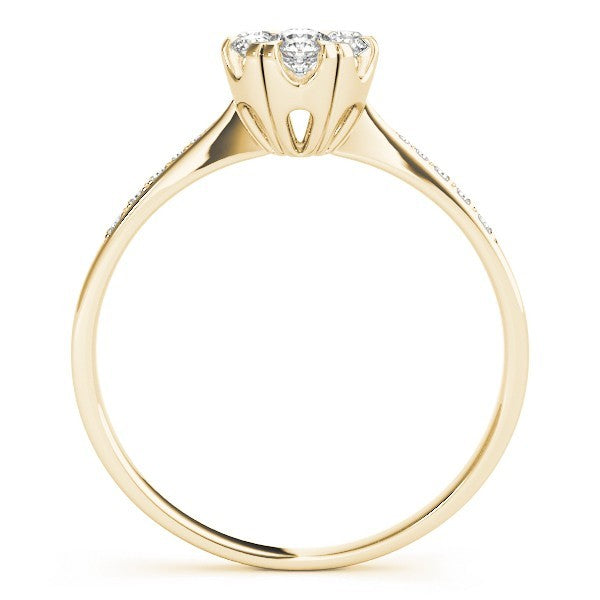 Lab Grown Round Diamond Halo Engagement Ring