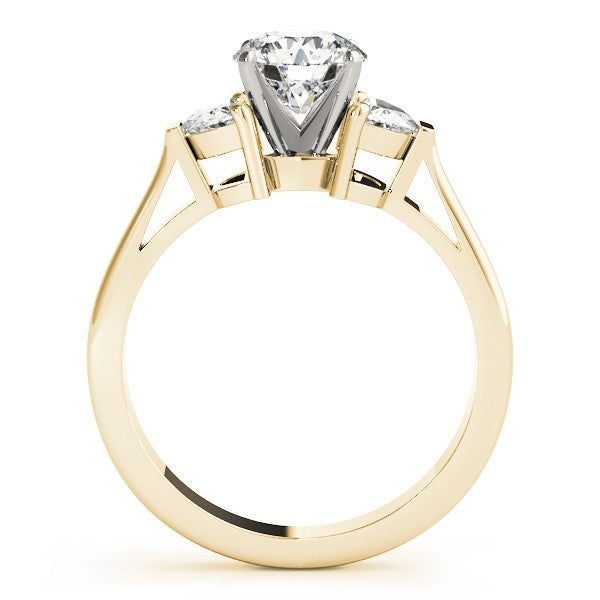 Lab-Grown Round Cut Diamond Trilogy Engagement Ring
