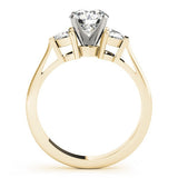 Lab-Grown Round Cut Diamond Trilogy Engagement Ring