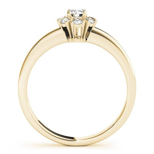 Lab-Grown Diamond Halo Engagement Ring in 18K Yellow Gold –UK Made