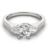 Lab Grown Diamond 3 Stone Engagement Ring For Women 2CT DE/VS In Platinum
