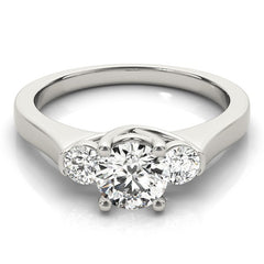 Lab Grown Diamond 3 Stone Engagement Ring For Women 2CT DE/VS In Platinum