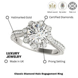 Lab-Grown Diamond Halo Engagement Ring