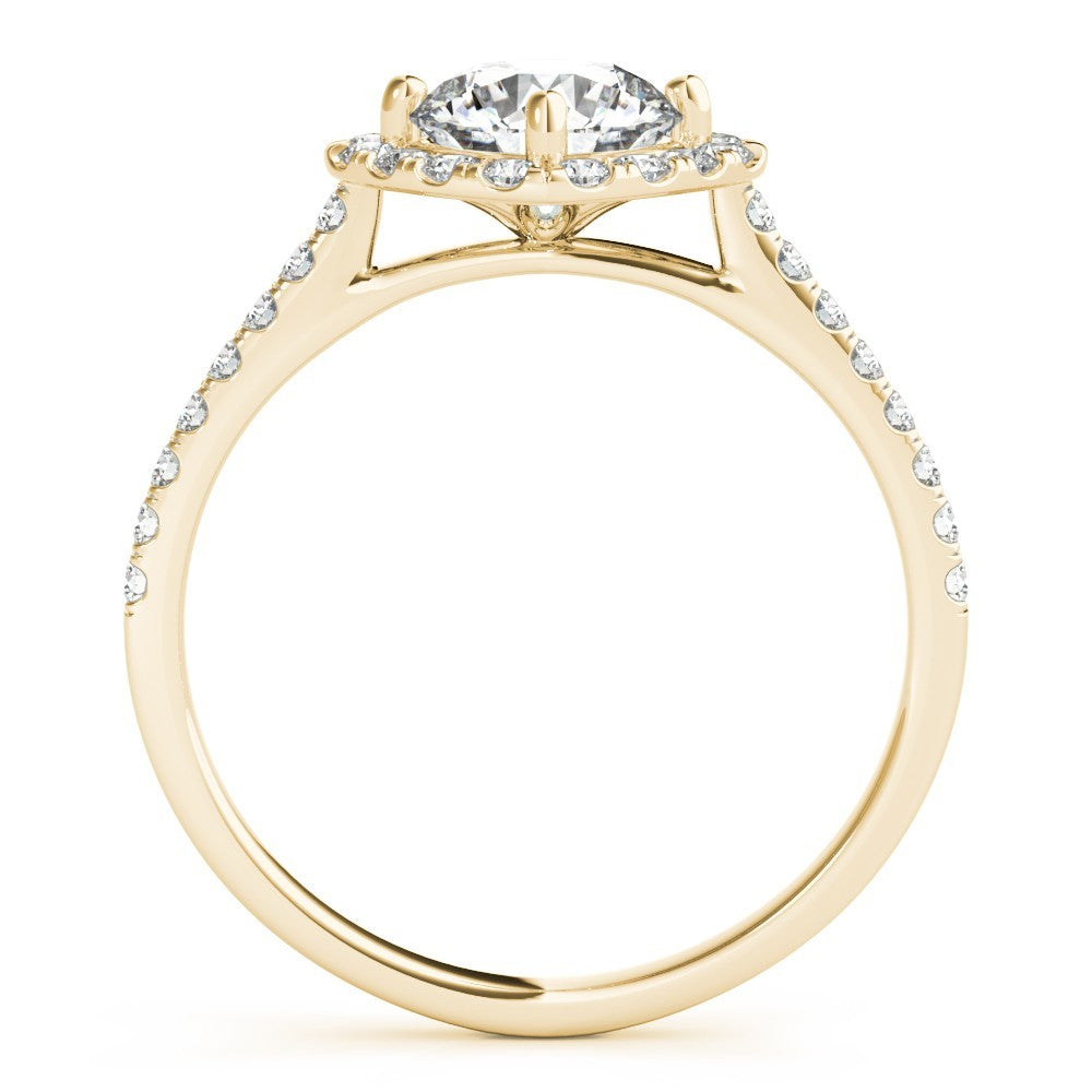Lab-Grown Diamond Halo Engagement Ring in Platinum