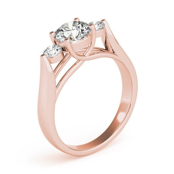 0.50Ct - 2.00Ct Lab Grown Round Diamond 3 Stone Engagement Ring Platinum
