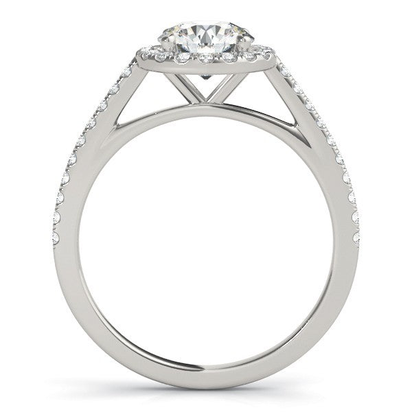 Lab Grown Round Diamond Halo Engagement Ring