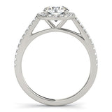 Lab Grown Round Diamond Halo Engagement Ring