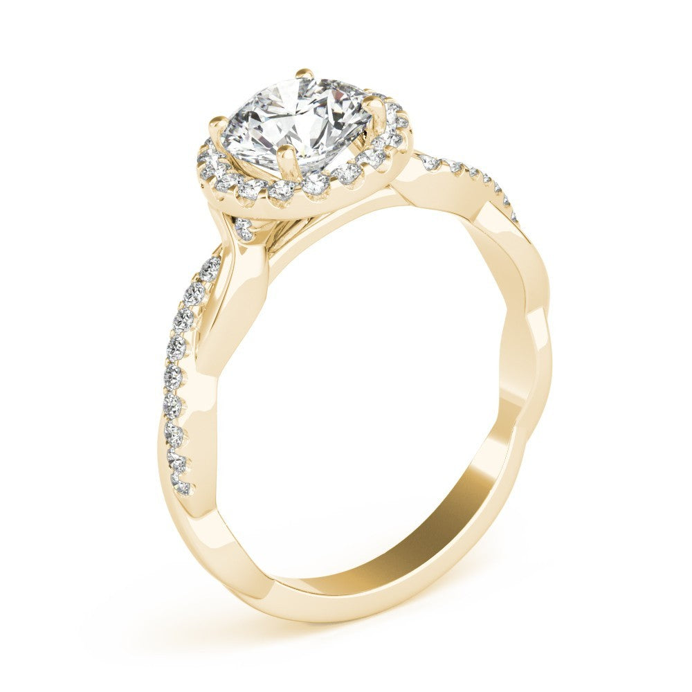 Lab-Grown Diamond Halo Engagement Ring in Platinum
