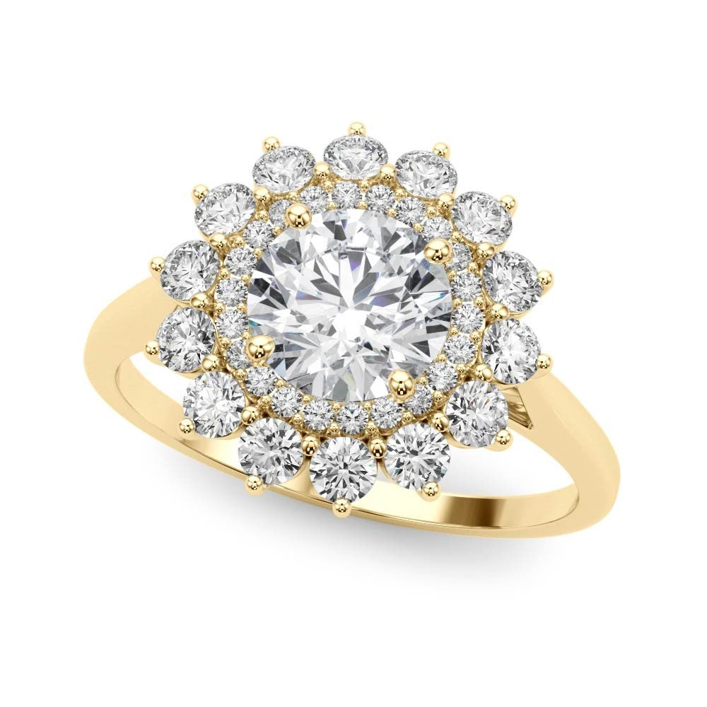 Lab-Grown Diamond Halo Engagement Ring in Platinum DE/VS 2.00 CT