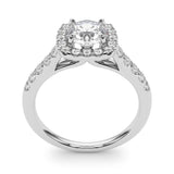 Lab Grown Round Diamond Halo Engagement Ring