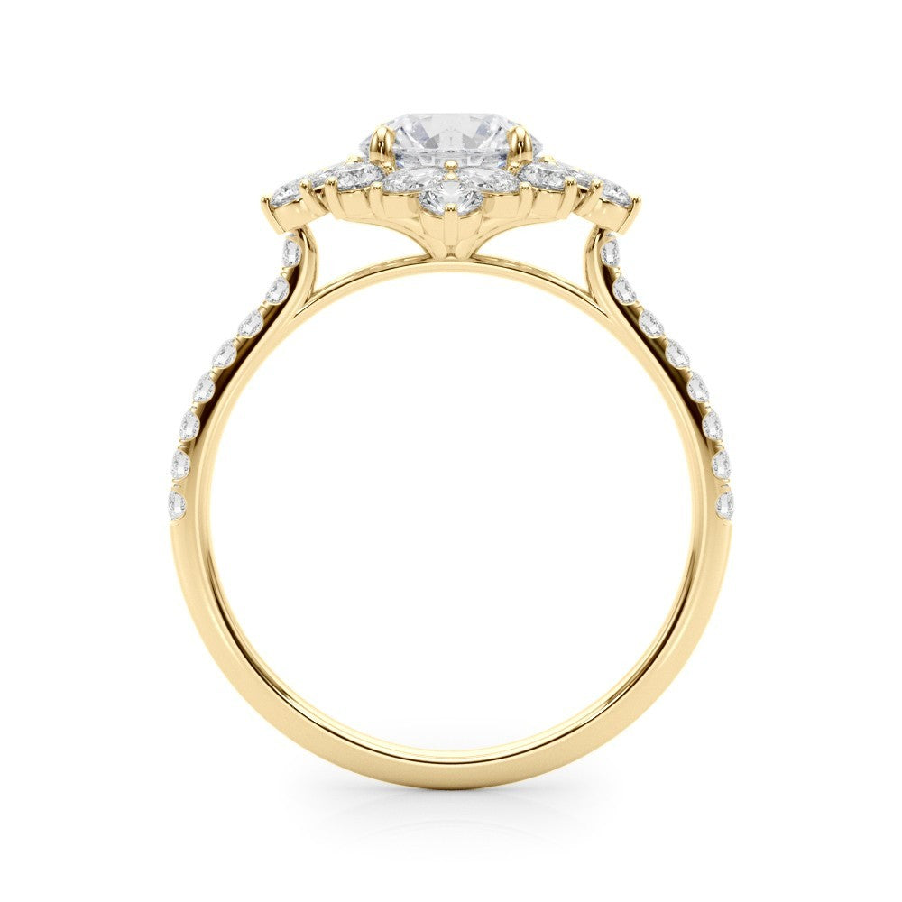 Lab-Grown Diamond Halo Engagement Ring in Platinum