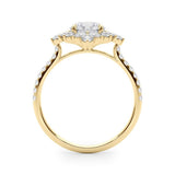 Lab-Grown Diamond Halo Engagement Ring in Platinum