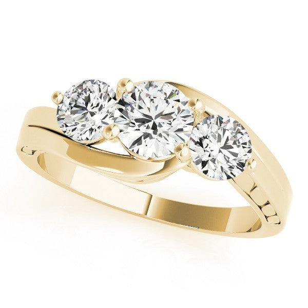 0.50Ct To 2.00Ct Lab Grown Round Diamond Trilogy Engagement Ring Platinum