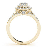 Lab Grown Round Diamond Halo Engagement Ring