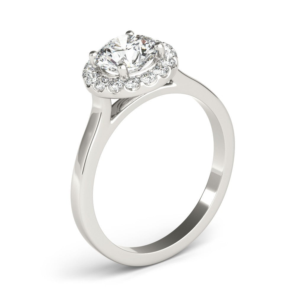 Lab-Grown Diamond Halo Engagement Ring in Platinum