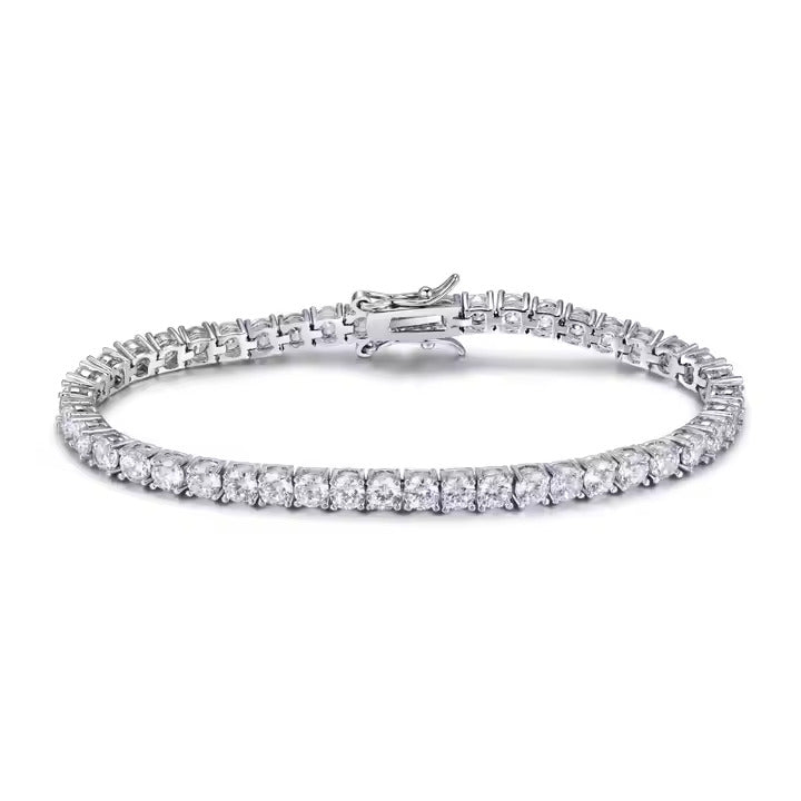 Certified 2.25 Ct 100% Natural Round Diamond women's Tennis Bracelet White Gold
