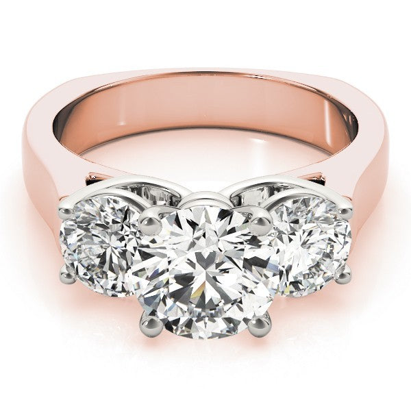 Lab Grown Platinum Diamond Three Stone Engagement Ring For Women 2CT DE/VS