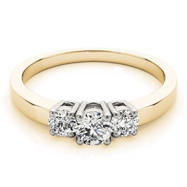 Lab Grown Round Diamond 3 Stone Engagement Ring Platinum - 0.50Ct - 2.00Ct